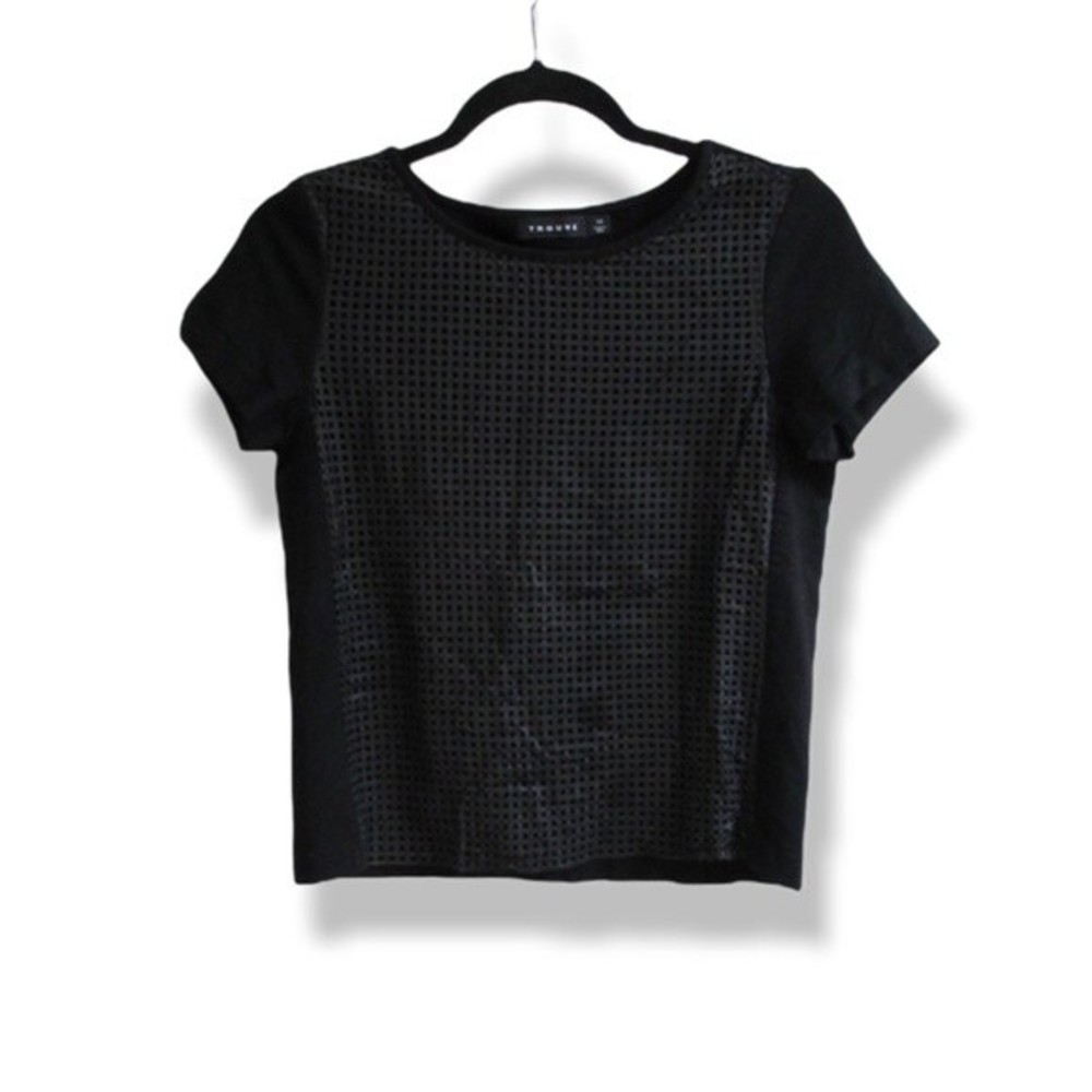 Trouve Black leather shirt